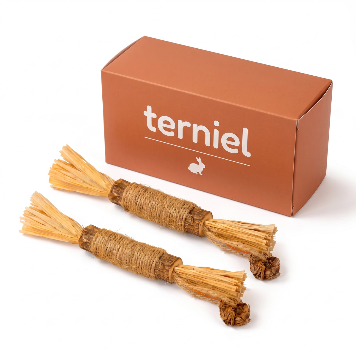 Masticador natural Terniel para conejos, pack de 2